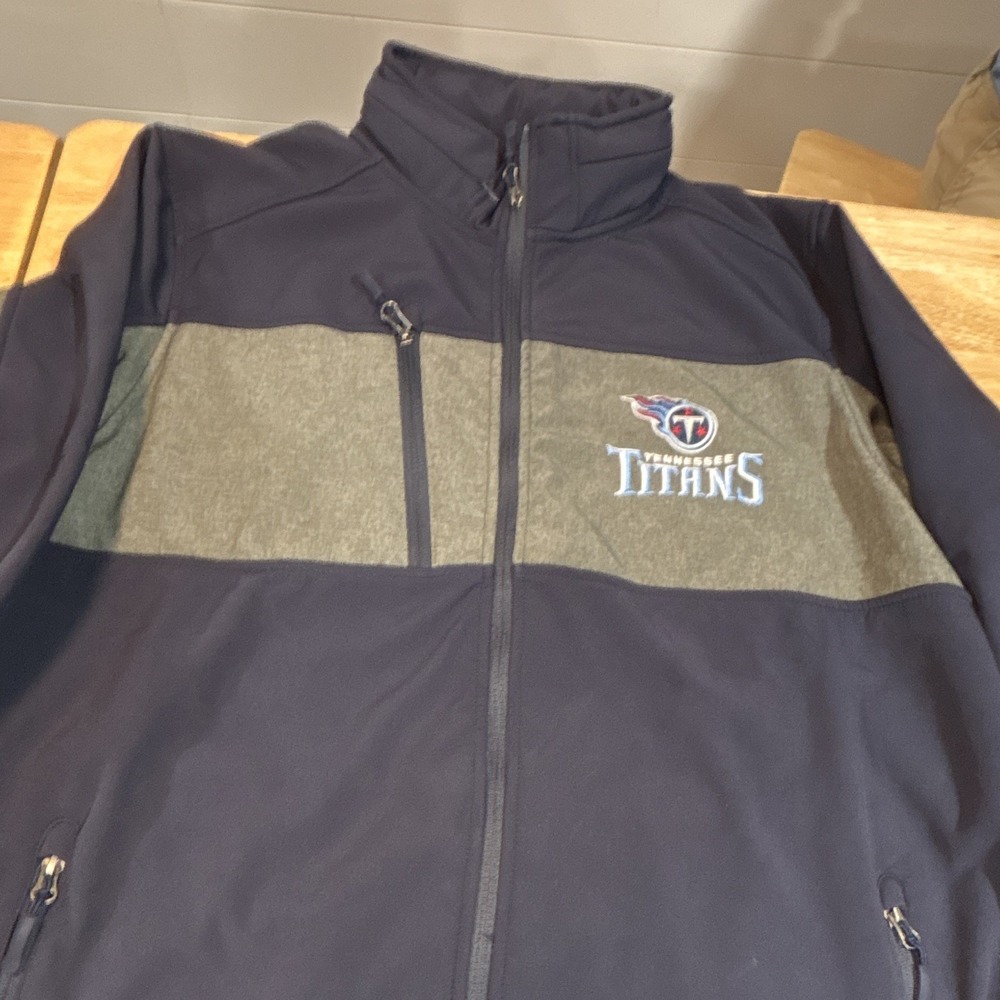 Dunbrooke Tennessee Titans NFL Full Zip Jacket Navy/Gray Size 2XL